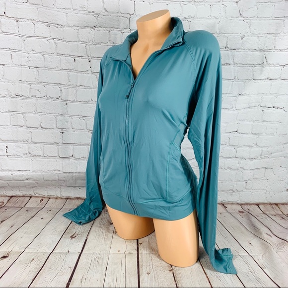 VS Victoria Sport Full Zip Track Jacket In Aqua - Picture 3 of 8